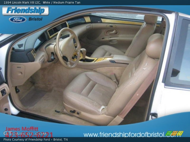 White / Medium Prairie Tan 1994 Lincoln Mark VIII LSC
