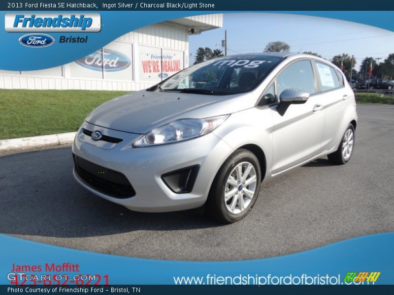 Ingot Silver / Charcoal Black/Light Stone 2013 Ford Fiesta SE Hatchback