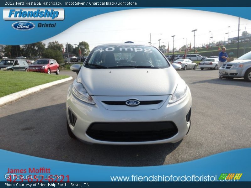 Ingot Silver / Charcoal Black/Light Stone 2013 Ford Fiesta SE Hatchback