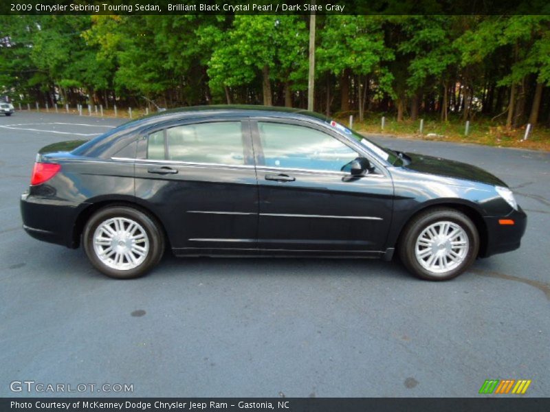 Brilliant Black Crystal Pearl / Dark Slate Gray 2009 Chrysler Sebring Touring Sedan