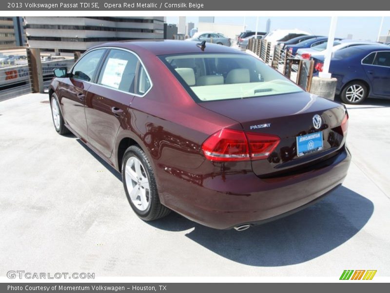 Opera Red Metallic / Cornsilk Beige 2013 Volkswagen Passat TDI SE