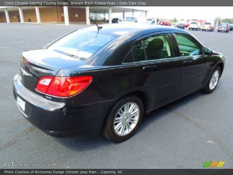 Brilliant Black Crystal Pearl / Dark Slate Gray 2009 Chrysler Sebring Touring Sedan