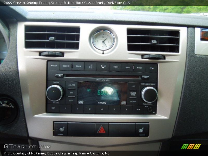 Brilliant Black Crystal Pearl / Dark Slate Gray 2009 Chrysler Sebring Touring Sedan