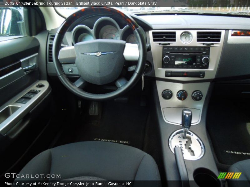 Brilliant Black Crystal Pearl / Dark Slate Gray 2009 Chrysler Sebring Touring Sedan