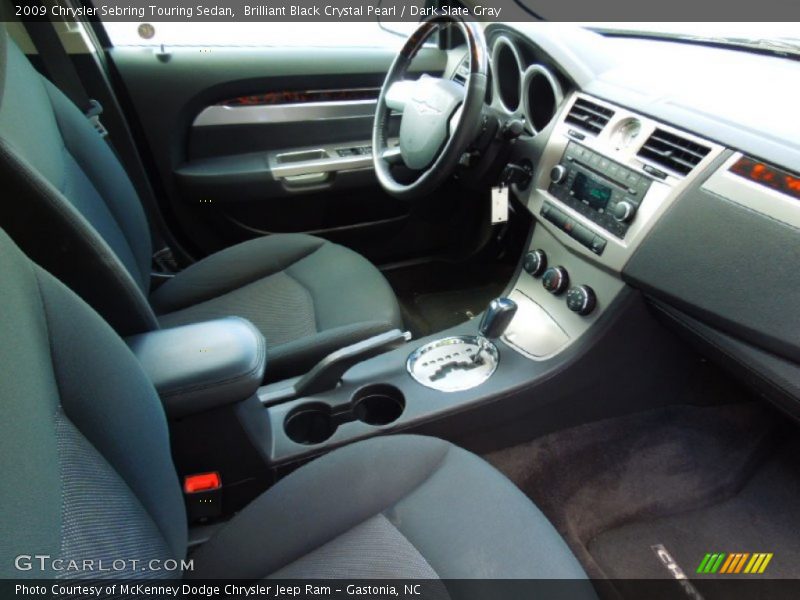 Brilliant Black Crystal Pearl / Dark Slate Gray 2009 Chrysler Sebring Touring Sedan