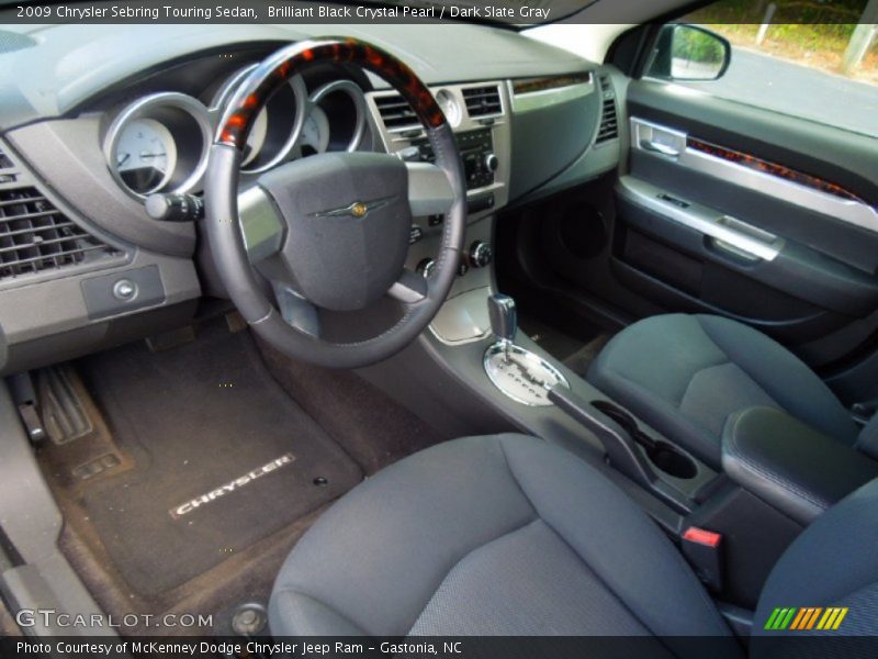 Brilliant Black Crystal Pearl / Dark Slate Gray 2009 Chrysler Sebring Touring Sedan