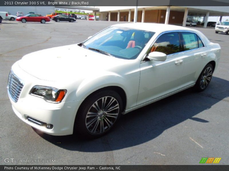 Bright White / Black/Red 2013 Chrysler 300 S V6