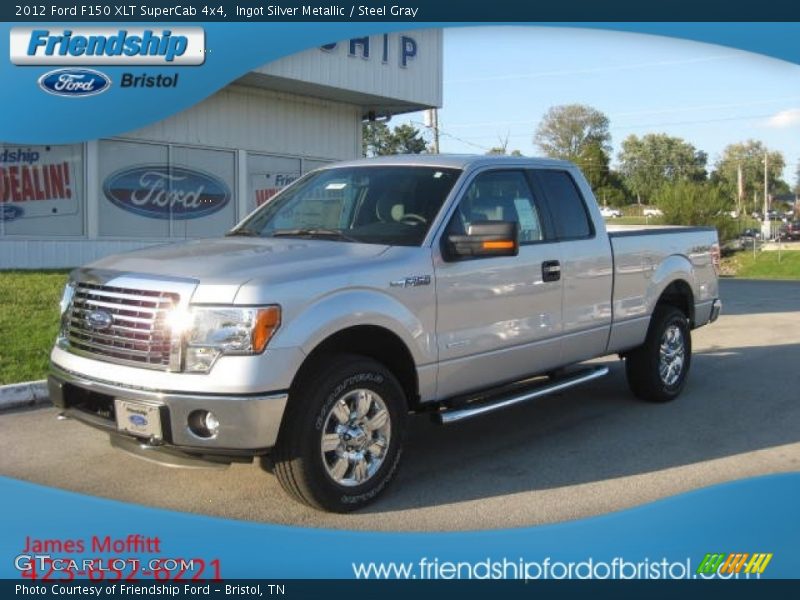 Ingot Silver Metallic / Steel Gray 2012 Ford F150 XLT SuperCab 4x4