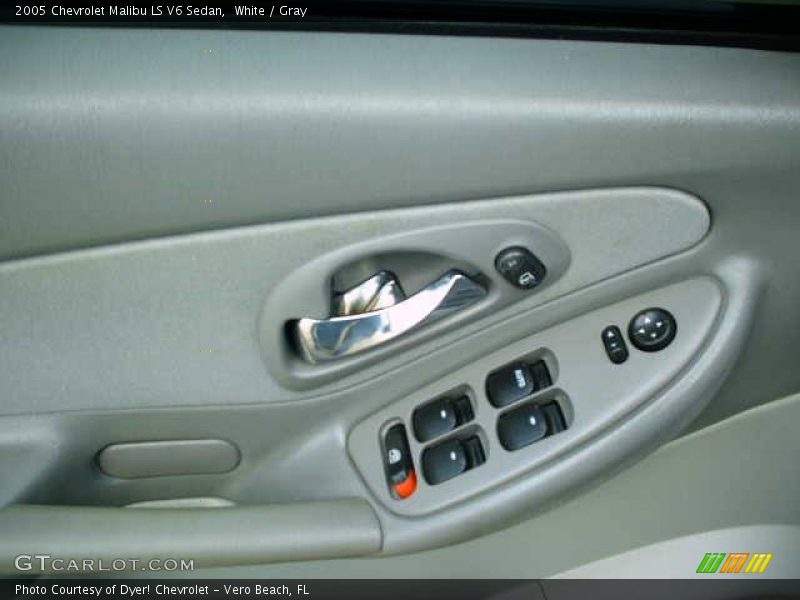 White / Gray 2005 Chevrolet Malibu LS V6 Sedan