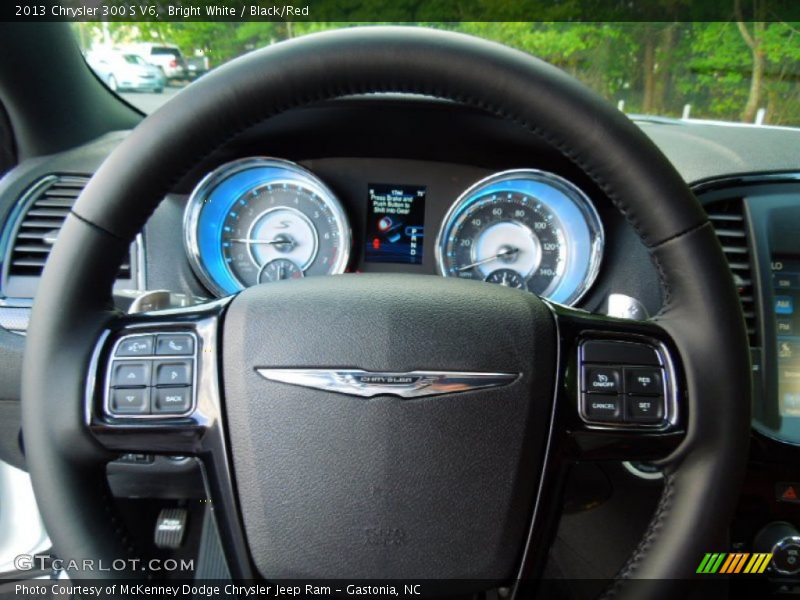 Bright White / Black/Red 2013 Chrysler 300 S V6