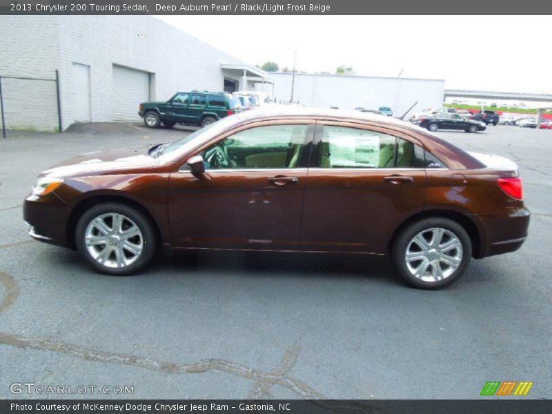 Deep Auburn Pearl / Black/Light Frost Beige 2013 Chrysler 200 Touring Sedan