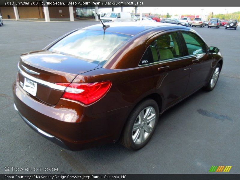 Deep Auburn Pearl / Black/Light Frost Beige 2013 Chrysler 200 Touring Sedan