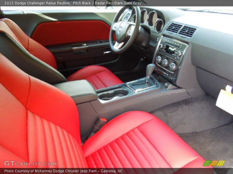 Pitch Black / Radar Red/Dark Slate Gray 2013 Dodge Challenger Rallye Redline
