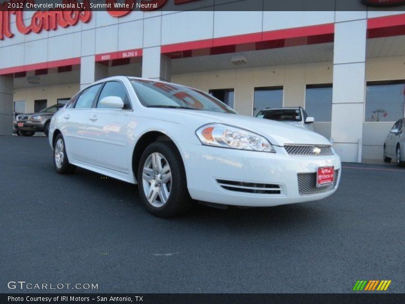 Summit White / Neutral 2012 Chevrolet Impala LT