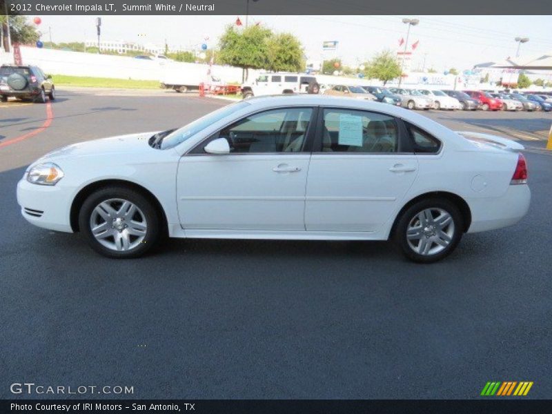 Summit White / Neutral 2012 Chevrolet Impala LT