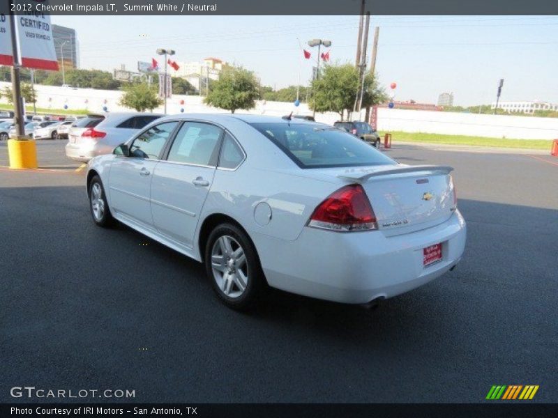 Summit White / Neutral 2012 Chevrolet Impala LT