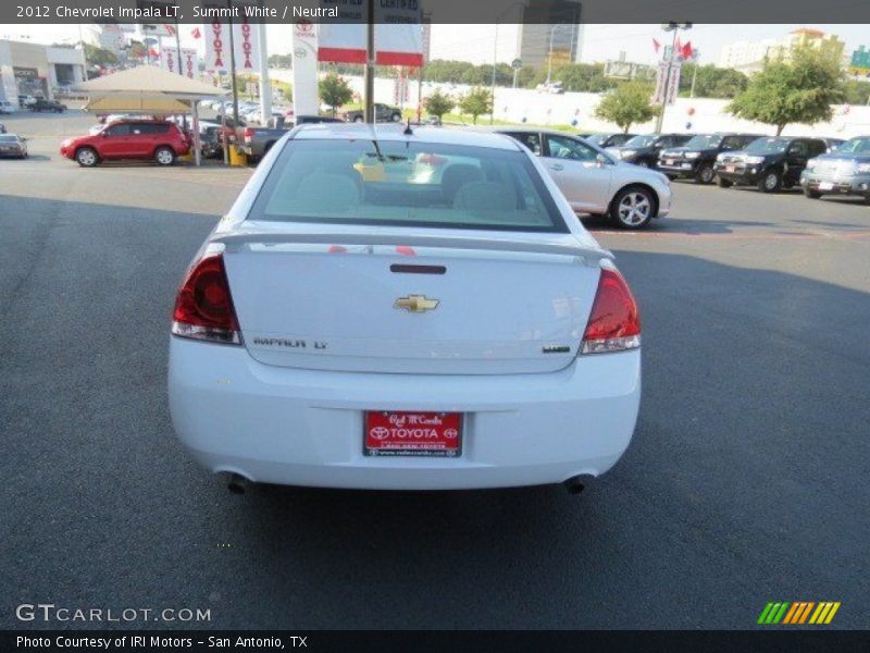 Summit White / Neutral 2012 Chevrolet Impala LT