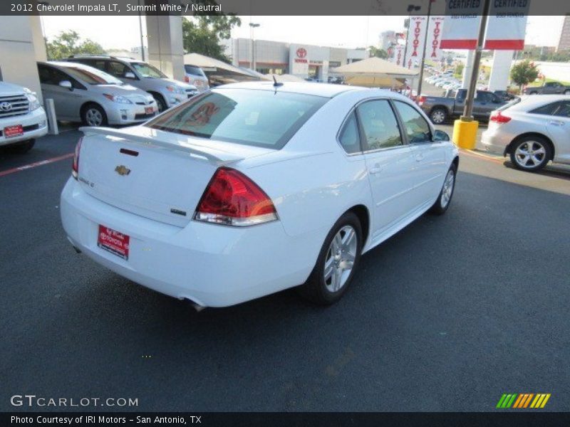 Summit White / Neutral 2012 Chevrolet Impala LT