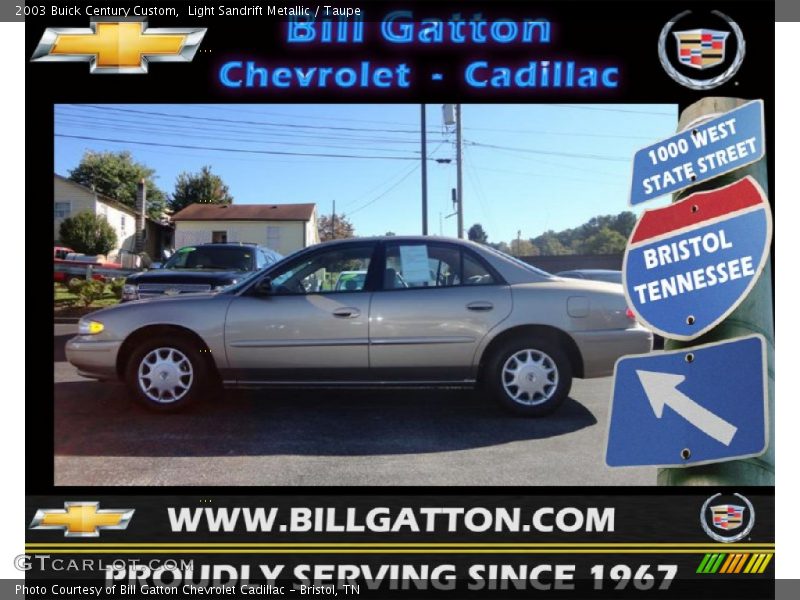Light Sandrift Metallic / Taupe 2003 Buick Century Custom