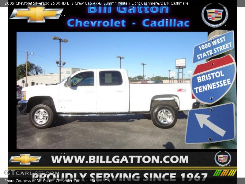 Summit White / Light Cashmere/Dark Cashmere 2009 Chevrolet Silverado 2500HD LTZ Crew Cab 4x4