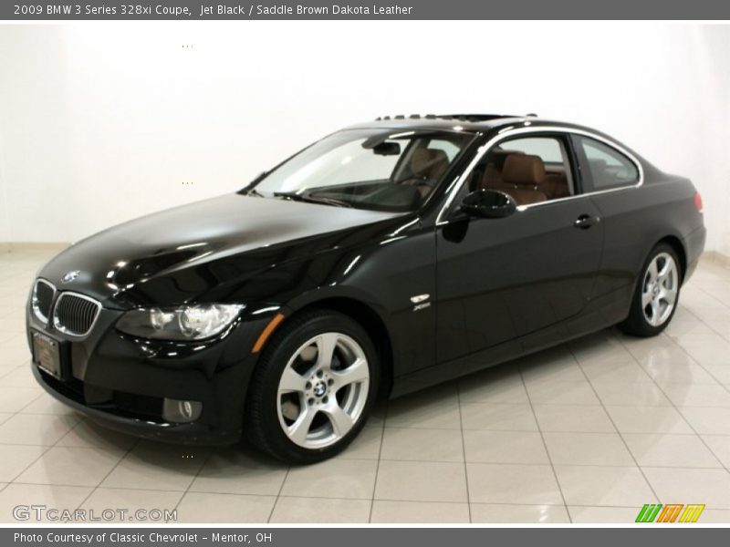 Jet Black / Saddle Brown Dakota Leather 2009 BMW 3 Series 328xi Coupe