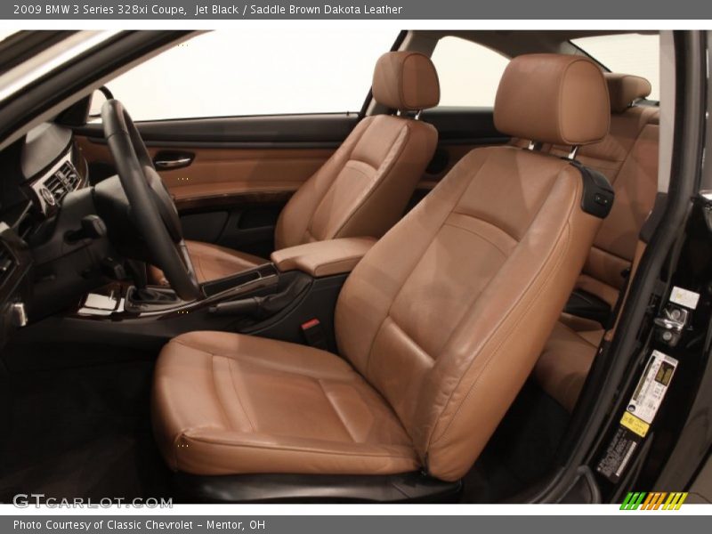 Jet Black / Saddle Brown Dakota Leather 2009 BMW 3 Series 328xi Coupe
