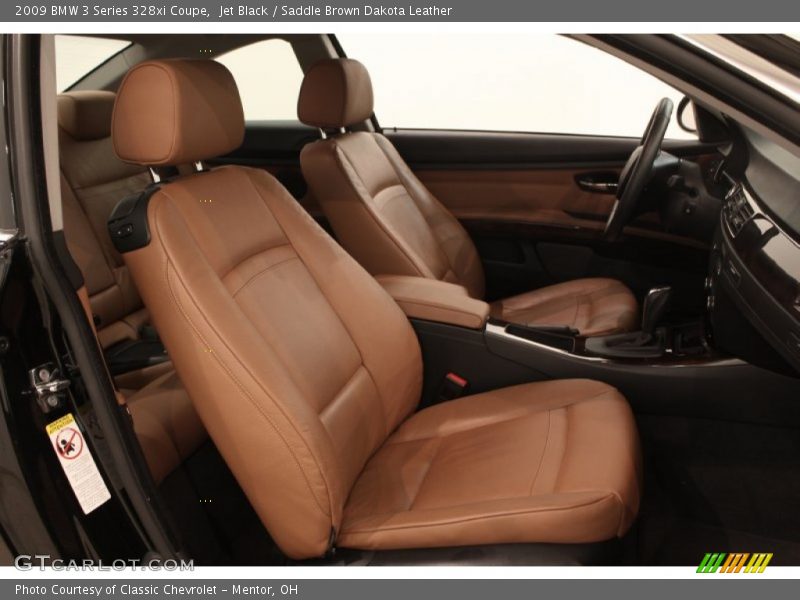 Jet Black / Saddle Brown Dakota Leather 2009 BMW 3 Series 328xi Coupe
