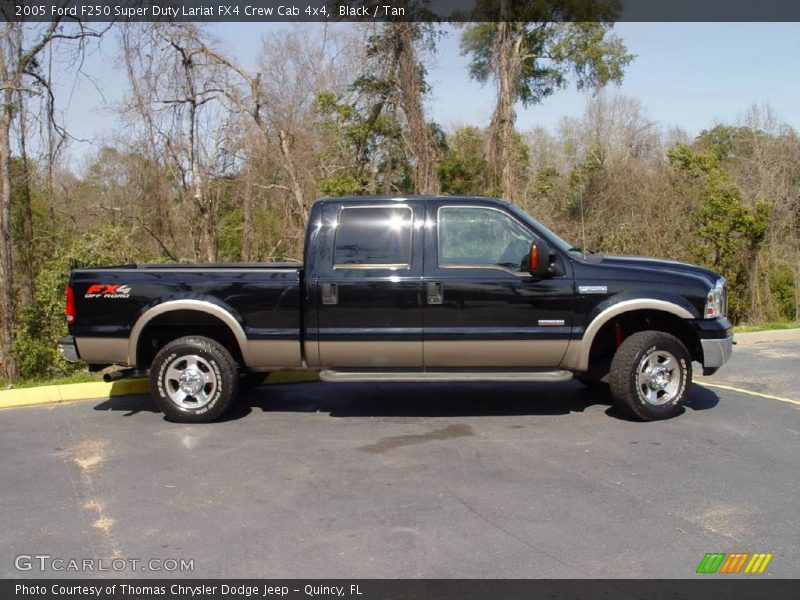 Black / Tan 2005 Ford F250 Super Duty Lariat FX4 Crew Cab 4x4