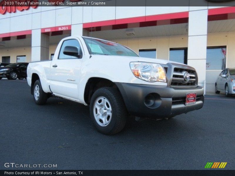 Super White / Graphite 2010 Toyota Tacoma Regular Cab