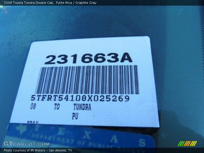 Pyrite Mica / Graphite Gray 2008 Toyota Tundra Double Cab