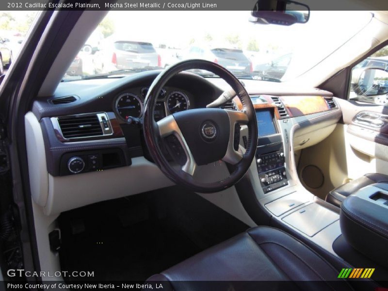 Mocha Steel Metallic / Cocoa/Light Linen 2012 Cadillac Escalade Platinum