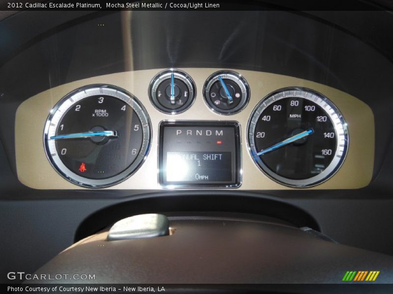 Mocha Steel Metallic / Cocoa/Light Linen 2012 Cadillac Escalade Platinum