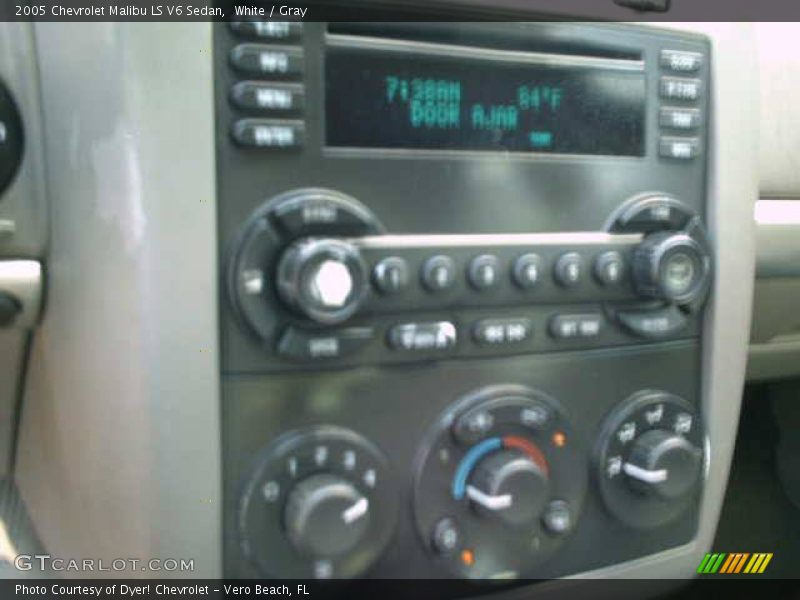 White / Gray 2005 Chevrolet Malibu LS V6 Sedan