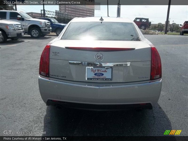 Gold Mist / Cashmere/Cocoa 2009 Cadillac CTS Sedan
