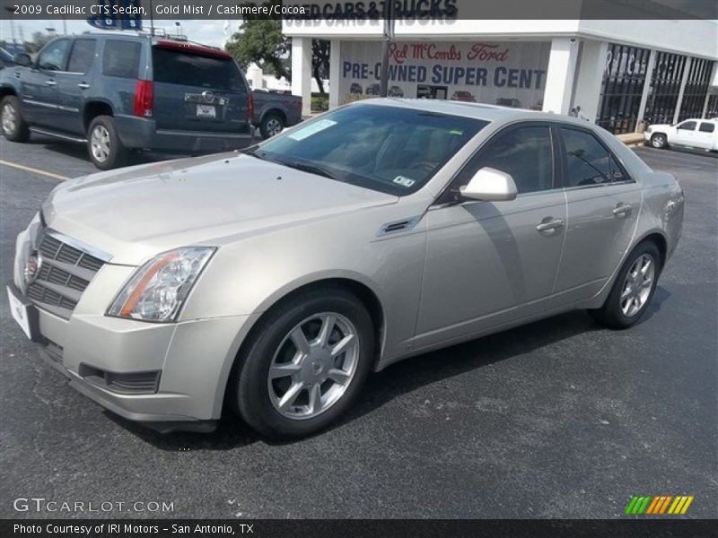 Gold Mist / Cashmere/Cocoa 2009 Cadillac CTS Sedan