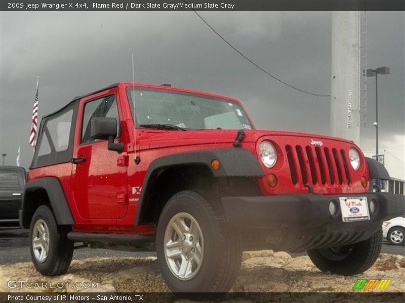 Flame Red / Dark Slate Gray/Medium Slate Gray 2009 Jeep Wrangler X 4x4