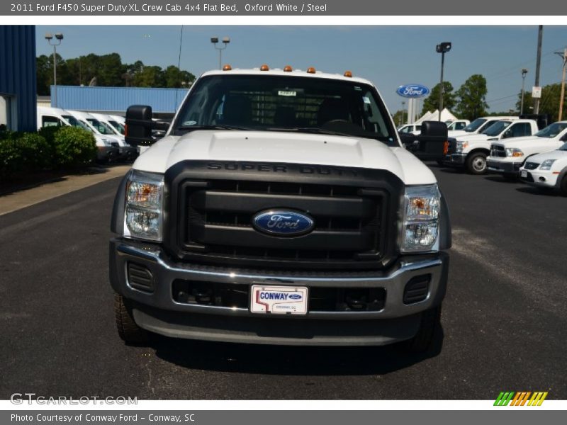Oxford White / Steel 2011 Ford F450 Super Duty XL Crew Cab 4x4 Flat Bed