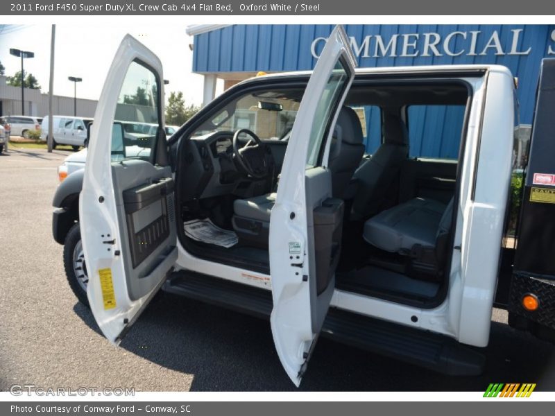 Oxford White / Steel 2011 Ford F450 Super Duty XL Crew Cab 4x4 Flat Bed
