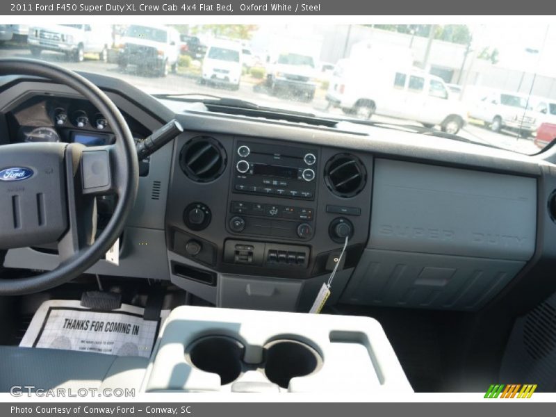 Oxford White / Steel 2011 Ford F450 Super Duty XL Crew Cab 4x4 Flat Bed