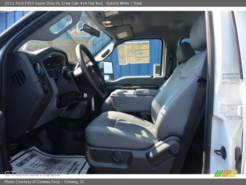 Oxford White / Steel 2011 Ford F450 Super Duty XL Crew Cab 4x4 Flat Bed