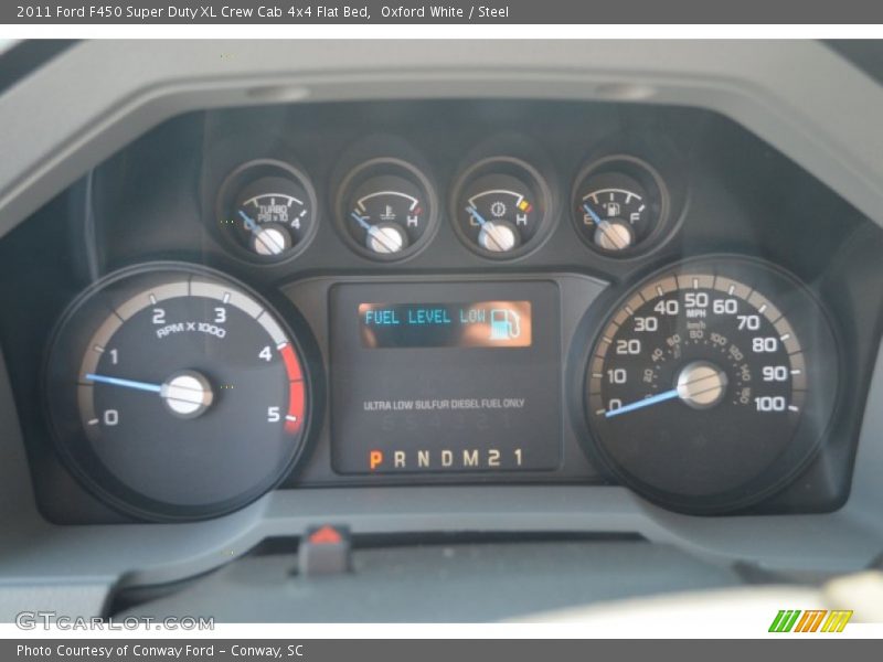 Oxford White / Steel 2011 Ford F450 Super Duty XL Crew Cab 4x4 Flat Bed