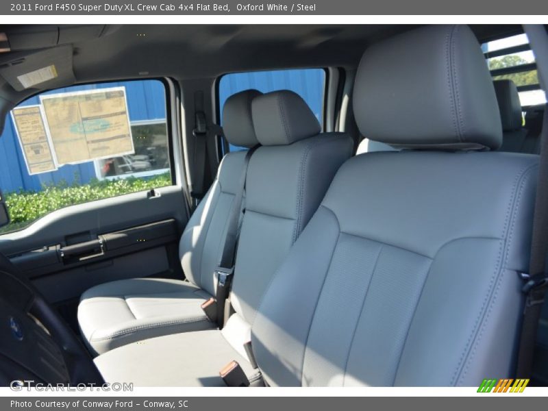 Oxford White / Steel 2011 Ford F450 Super Duty XL Crew Cab 4x4 Flat Bed