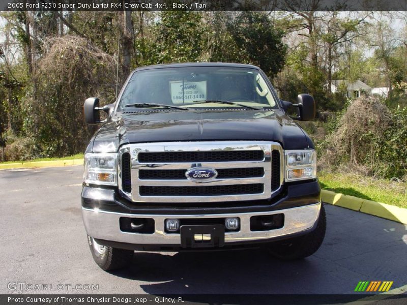 Black / Tan 2005 Ford F250 Super Duty Lariat FX4 Crew Cab 4x4