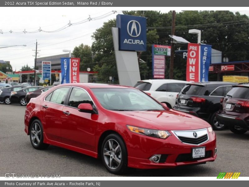 Milano Red / Ebony 2012 Acura TSX Special Edition Sedan