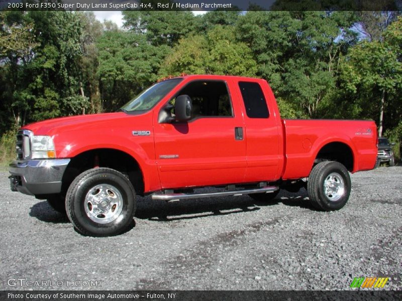  2003 F350 Super Duty Lariat SuperCab 4x4 Red