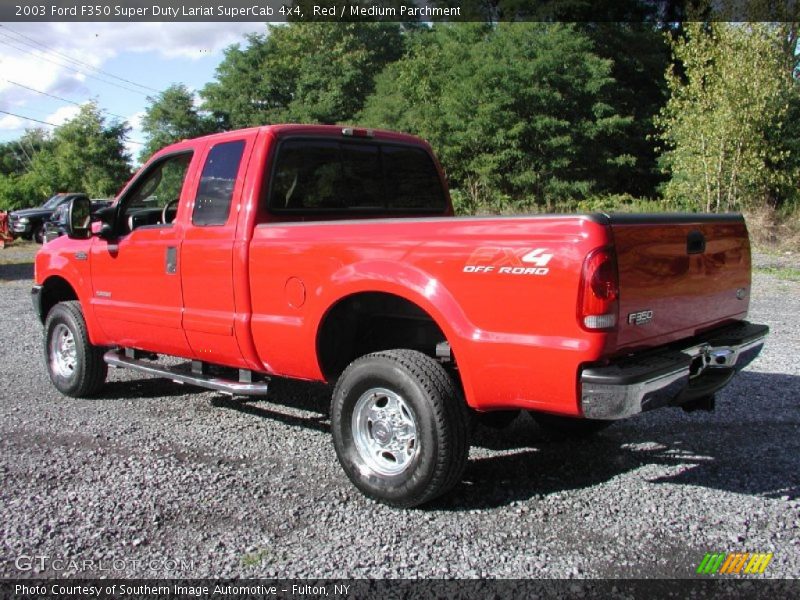 Red / Medium Parchment 2003 Ford F350 Super Duty Lariat SuperCab 4x4
