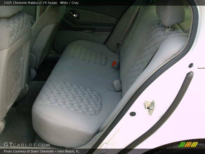 White / Gray 2005 Chevrolet Malibu LS V6 Sedan