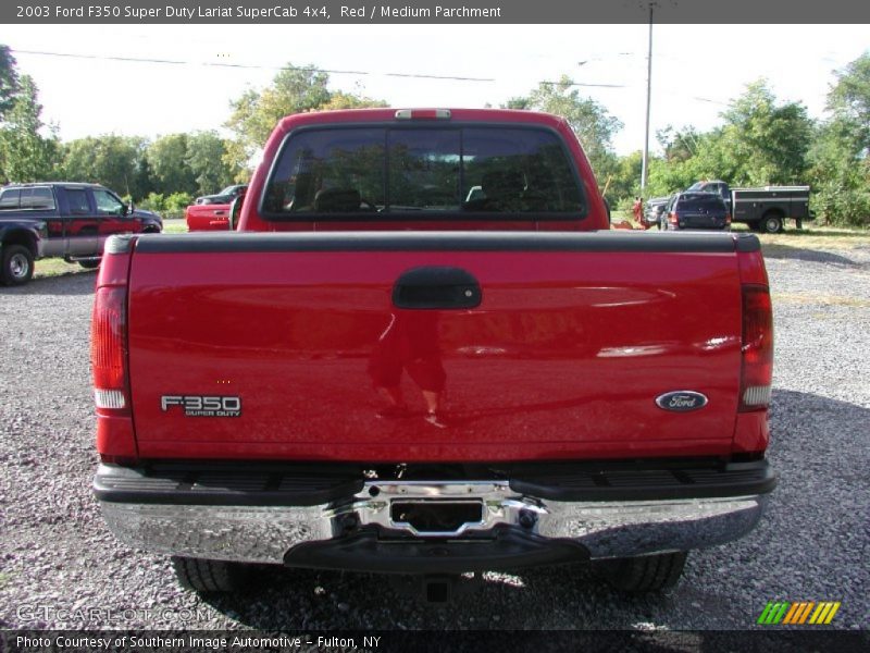 Red / Medium Parchment 2003 Ford F350 Super Duty Lariat SuperCab 4x4