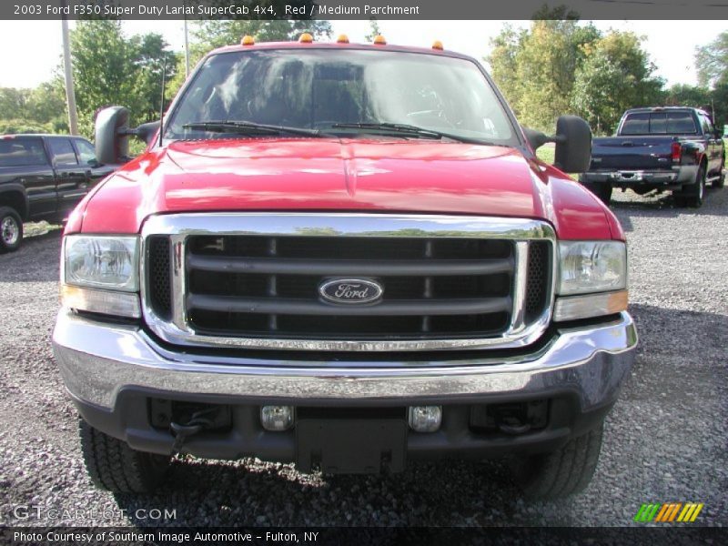 Red / Medium Parchment 2003 Ford F350 Super Duty Lariat SuperCab 4x4