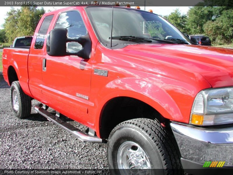 Red / Medium Parchment 2003 Ford F350 Super Duty Lariat SuperCab 4x4